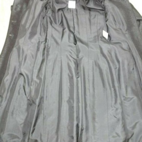 CHANEL Auth Black Shimmery Button Front Long Fitted Blazer Jacket 34 - Picture 8 of 9